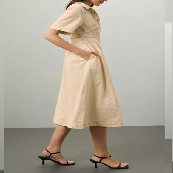Rosetta Getty Collective Bone Shirtdress - Picture 2 of 2